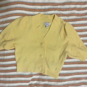 & Other Stories Yellow Knit Cardigan
